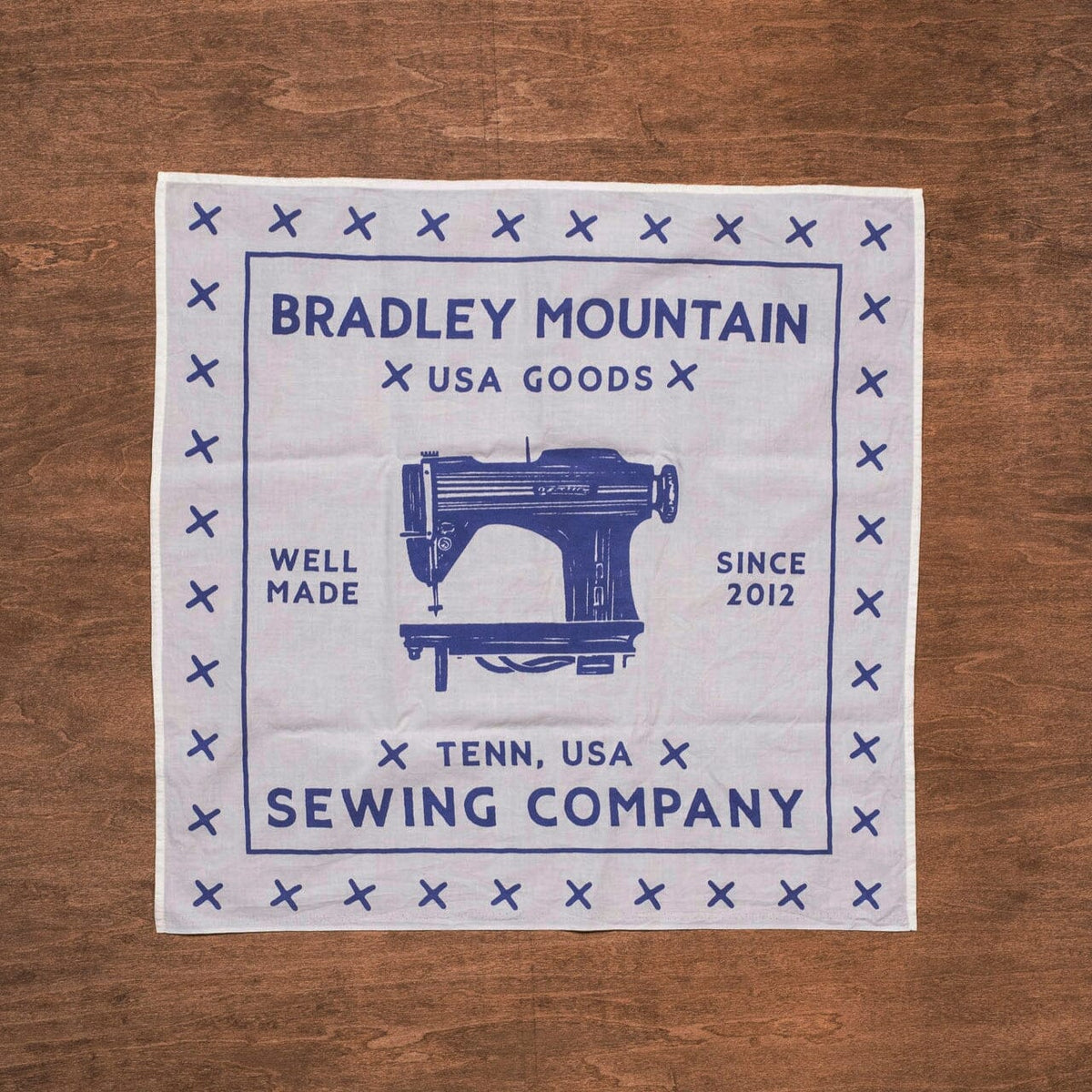 Sewing Company Bandana - White/Blue Accessories Bradley Mountain 
