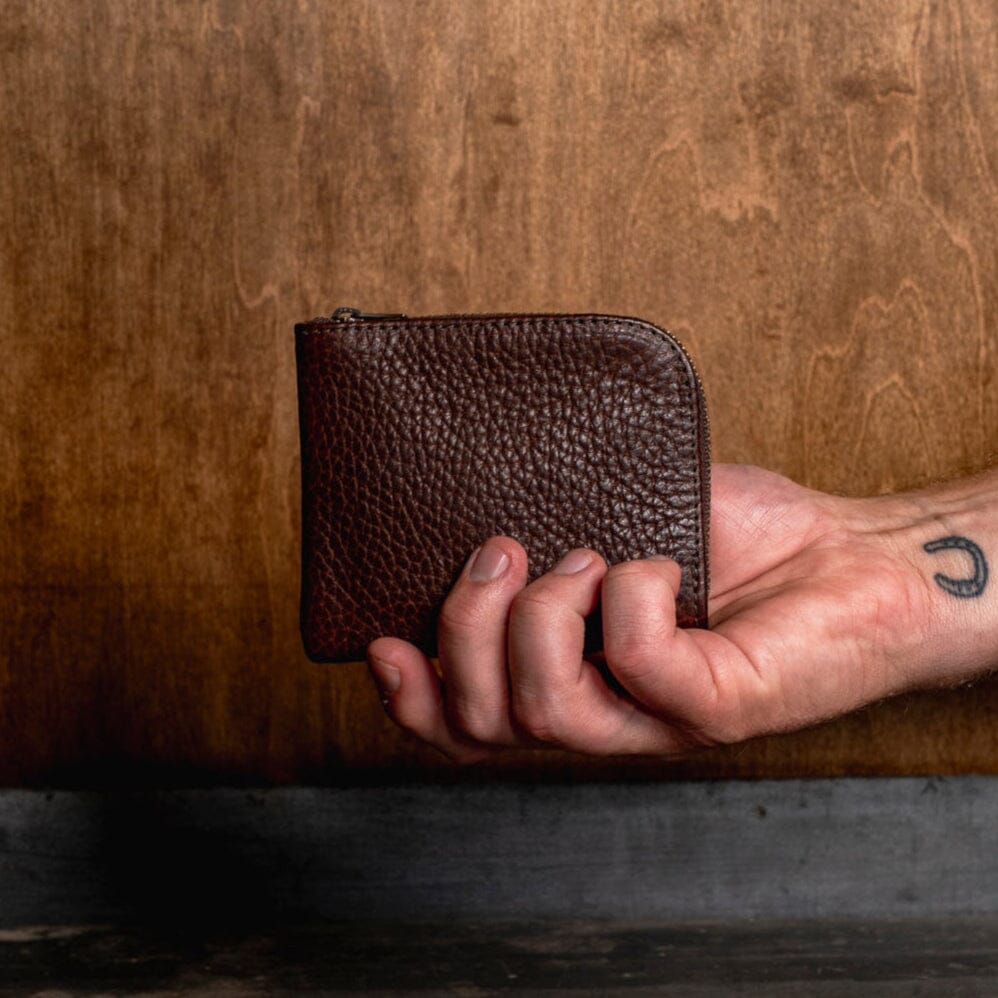 Zip Wallet - Walnut Leather Bradley Mountain 