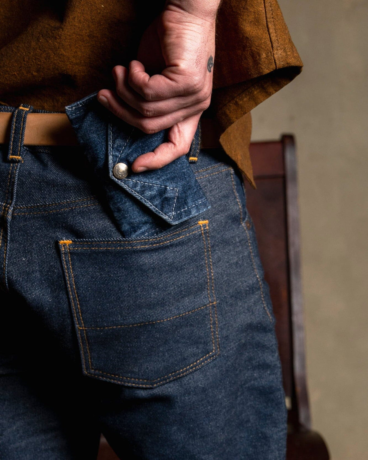 Drifter Canvas Wallet - Washed Denim Bradley Mountain 