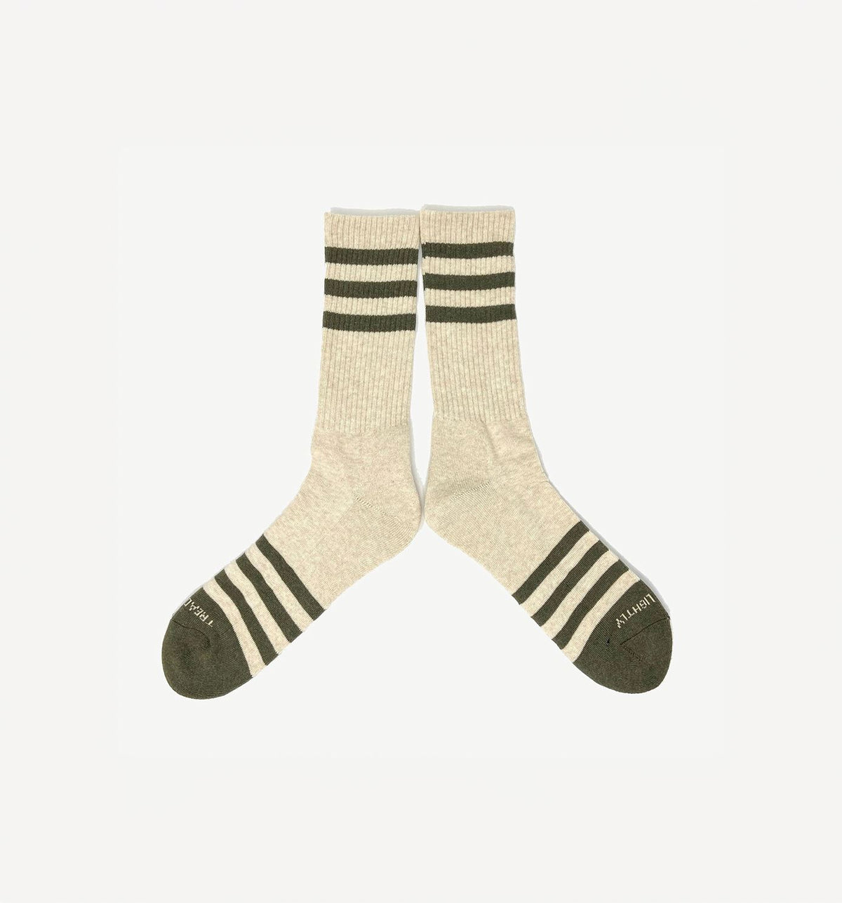 Heather Stripe Socks - Olive Accessories Bradley Mountain 
