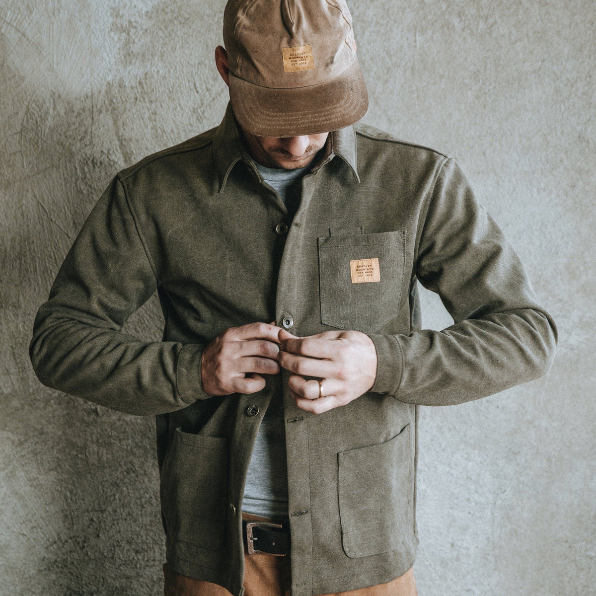 Edison Chore Coat - Stone Washed Olive Bradley Mountain 