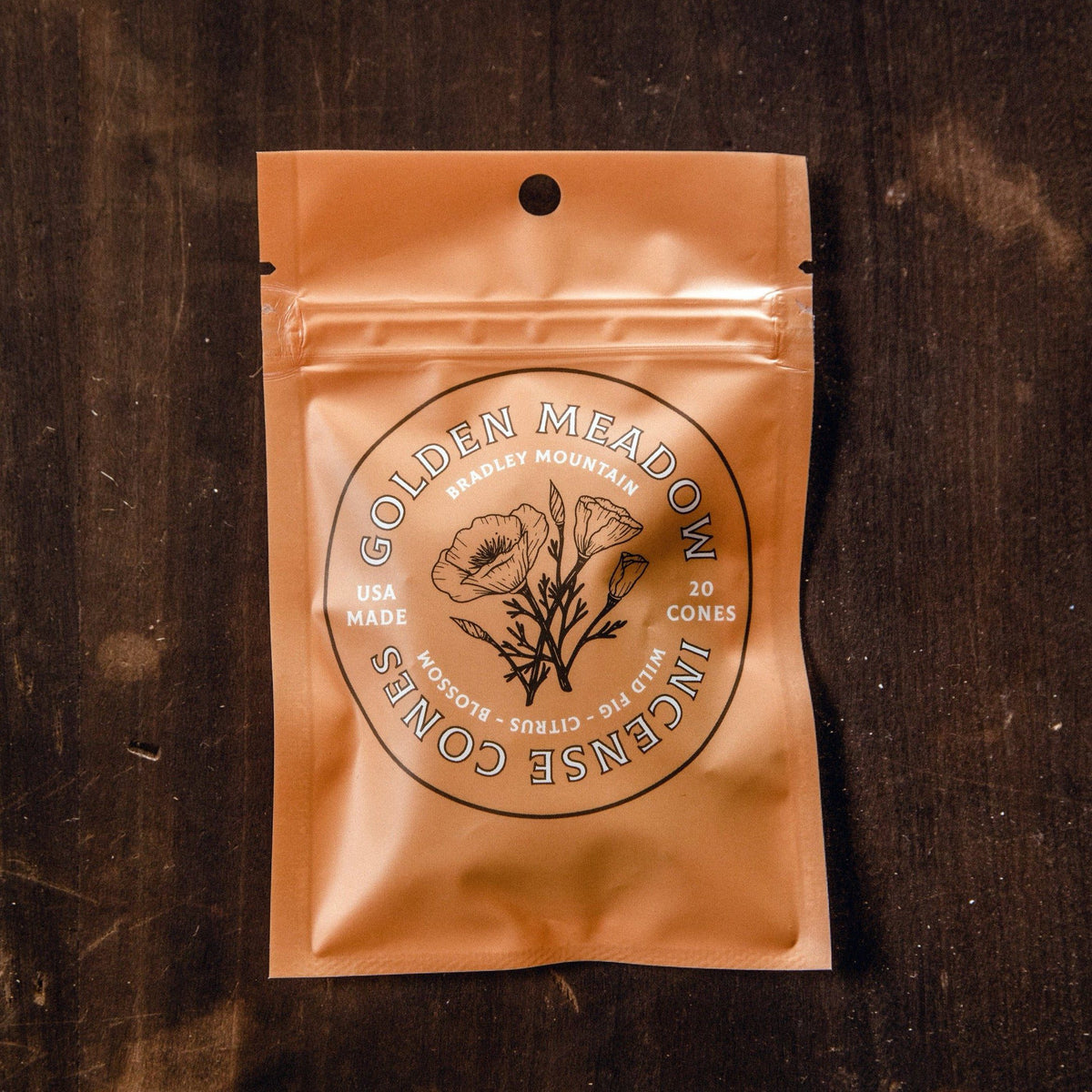 Golden Meadow Incense Cones Bradley Mountain 